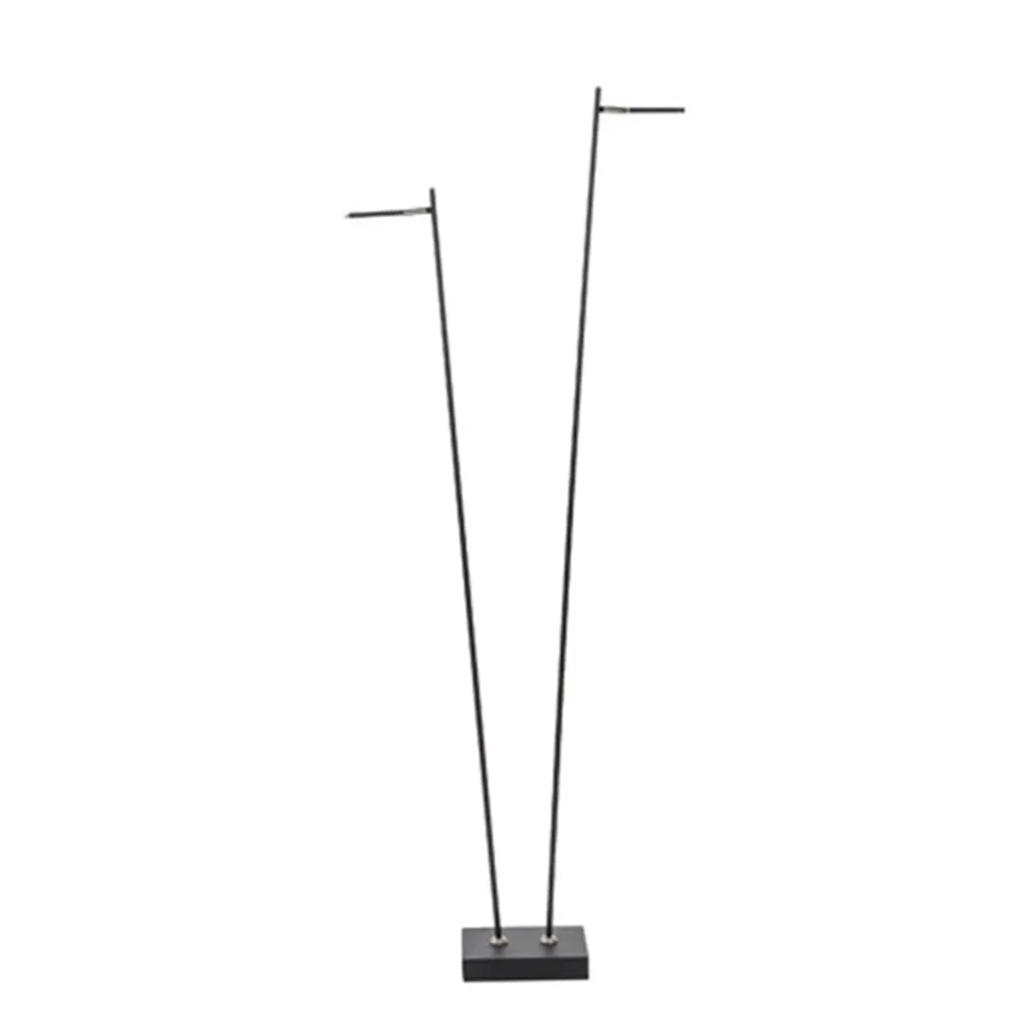 Staande 2-lichts leeslamp zwart 2xpushdimmer>Straluma Sale