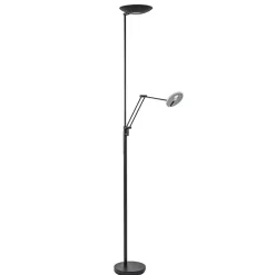 Staande uplighter+leesarm zwart dim.cct>Straluma Best