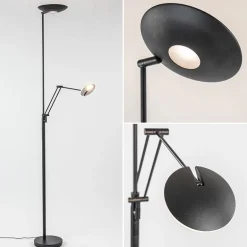 Staande uplighter+leesarm zwart dim.cct>Straluma Best