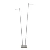 Staande vloerlamp led 2 lichts staal>Straluma Discount