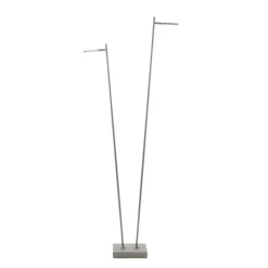 Staande vloerlamp led 2 lichts staal>Straluma Discount