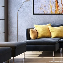 Stalen lees/vloerlamp LED dim to warm><noscript><img width=