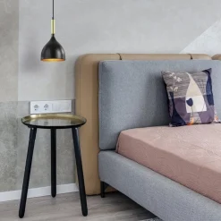 Stijlvolle kleine hanglamp zwart met goud></noscript>Straluma Best