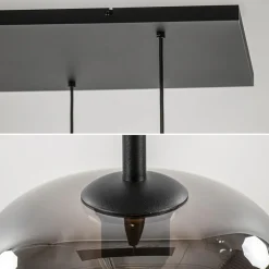 Stijlvolle 6-lichts hanglamp zwart met gradiënt smoke glas></noscript>Straluma Best