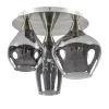 Stijlvolle plafondlamp nikkel mat met smoke glas>Straluma New
