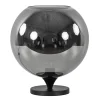Stijlvolle tafellamp zwart met smoke/titanium glazen bol>Straluma Hot