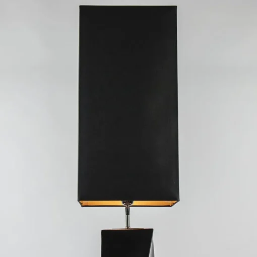 Stijlvolle vloerlamp zwart keramiek met hoge kap>Straluma Discount