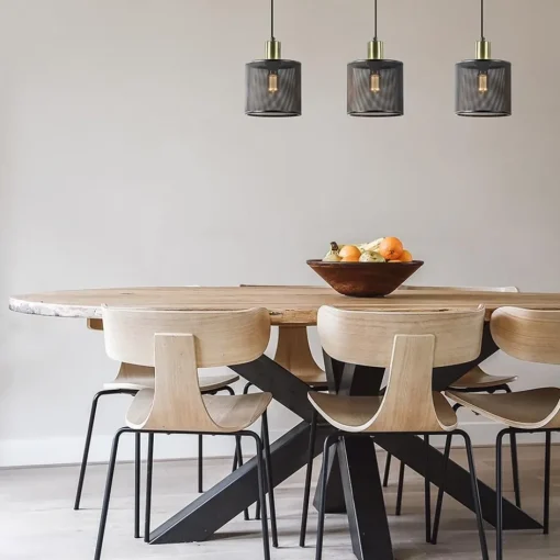 Stoere 3-lichts hanglamp mat zwart met goud>Straluma Outlet