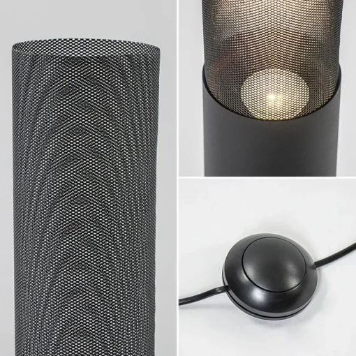 Stoere vloerlamp cilinder zwart met spot>Straluma New