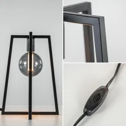 Stoere zwarte tafellamp frame></noscript>Straluma Online