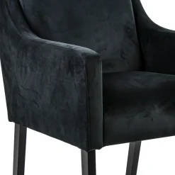 Stoffen armstoel zwart met zwarte poot><noscript><img width=