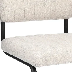 Stoffen eetkamerstoel met zwart metalen frame></noscript>Straluma Online