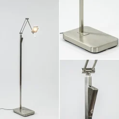 Strak klassieke leeslamp nikkel met dimbaar LED></noscript>Straluma Hot