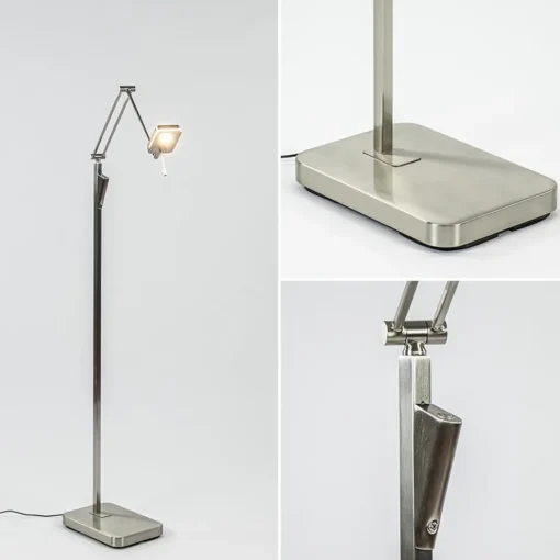 Strak klassieke leeslamp nikkel met dimbaar LED>Straluma Hot