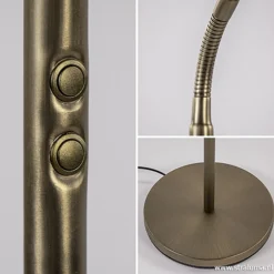 Strak klassieke leeslamp brons dimbaar></noscript>Straluma Hot