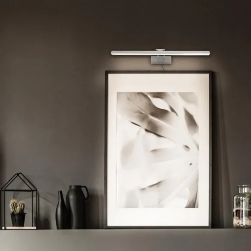 Strak klassieke schilderij wandlamp geborsteld staal>Straluma New