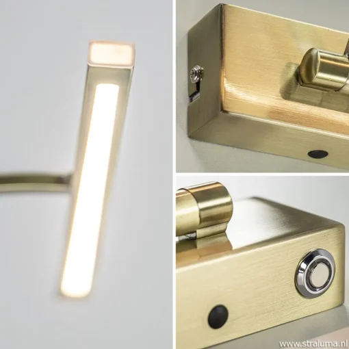 Strak klassieke wandlamp brons dimbaar LED>Straluma Hot