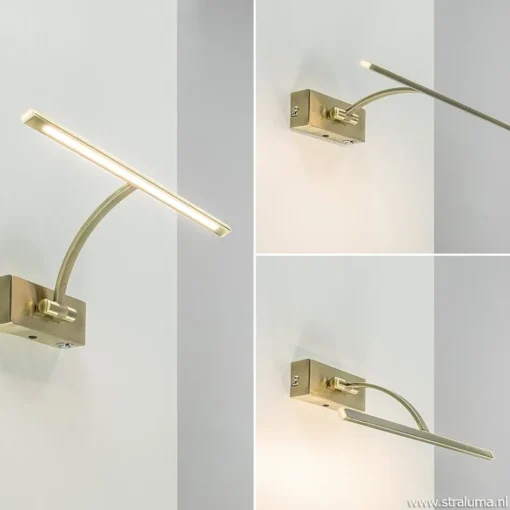 Strak klassieke wandlamp brons dimbaar LED>Straluma Hot