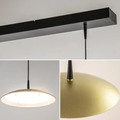 Strakke 3-lichts hanglamp LED mat zwart/mat goud></noscript>Straluma Outlet