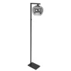 Strakke vloerlamp zwart met smoke glazen kap>Straluma Online
