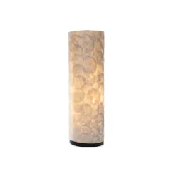 Tafellamp 40 cm cilinder creme schelpen>Straluma New