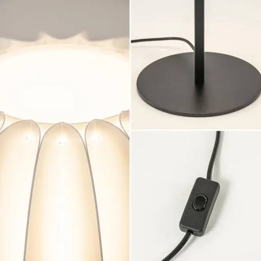 Tafellamp Arena zwart/kap wit>Straluma