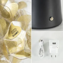 Tafellamp Clizia Mama Non Mama goud/zwart oplaadbaar></noscript>Straluma Outlet