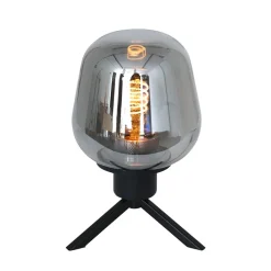 Tafellamp driepoot kegel smoke glas>Straluma Sale