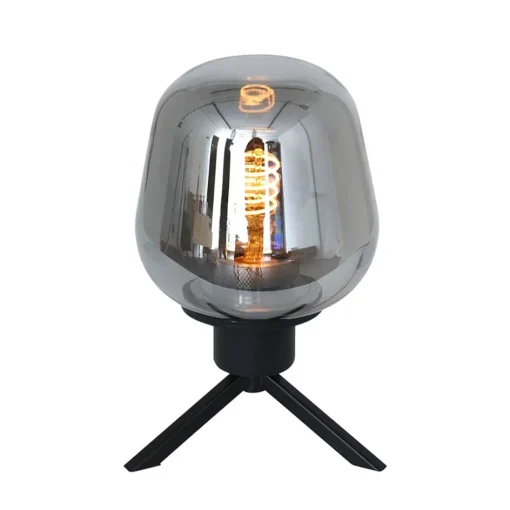 Tafellamp driepoot kegel smoke glas>Straluma Sale