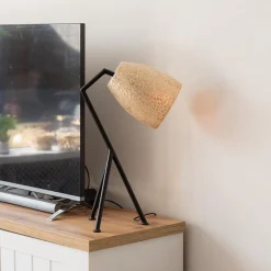 Tafellamp driepoot zwart/schelpen gold></noscript>Straluma