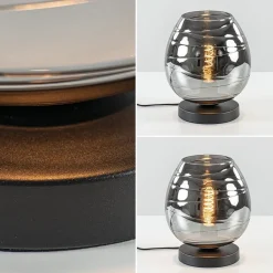 Tafellamp Fantasy laag zwart + smoke glas></noscript>Straluma Hot