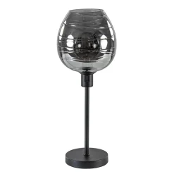 Tafellamp Fantasy op stang zwart + smoke glas>Straluma