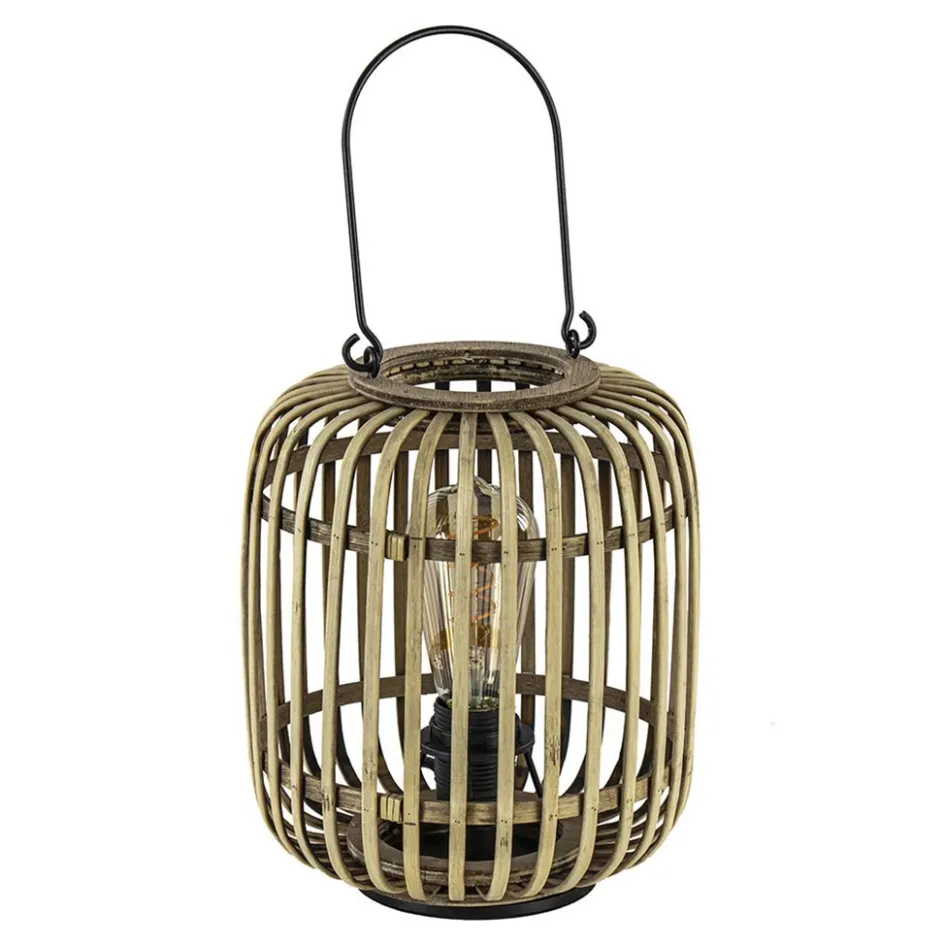 Tafellamp lantaarn bamboe>Straluma Outlet