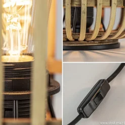 Tafellamp lantaarn bamboe><noscript><img width=