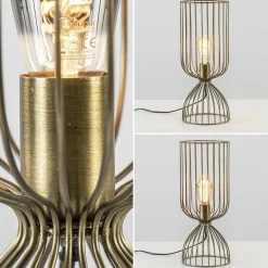 Tafellamp Lazar van Light and Living antiek brons draad></noscript>Straluma Online