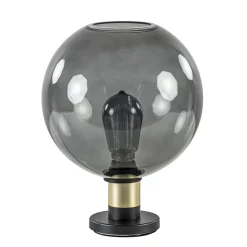 Tafellamp Lazise 25cm zwart/smoke/goud>Straluma New
