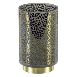 Tafellamp Leopard op batterij donker grijs met goud>Straluma Discount