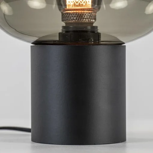 Tafellamp Lett zwart + smoke glas 20cm>Straluma Hot