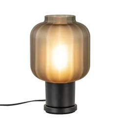 Tafellamp Lett zwart met mat smoke glas>Straluma Discount