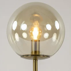 Tafellamp Medina goud met amber glas L&L>Straluma Outlet