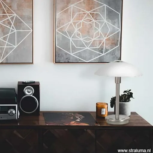 Tafellamp nikkel touchdimmer slaapkamer>Straluma Hot