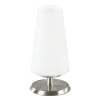 Tafellamp nikkel/glas met touchdimmer>Straluma Discount