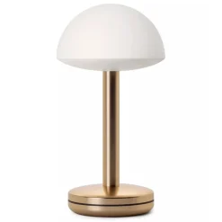 Tafellamp op accu gold/frosted IP65>Straluma Online