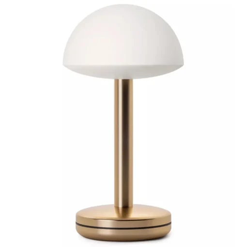 Tafellamp op accu gold/frosted IP65>Straluma Online