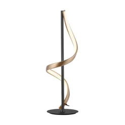 Tafellamp Q-Swing zwart/matgoud remote cct>Straluma Hot