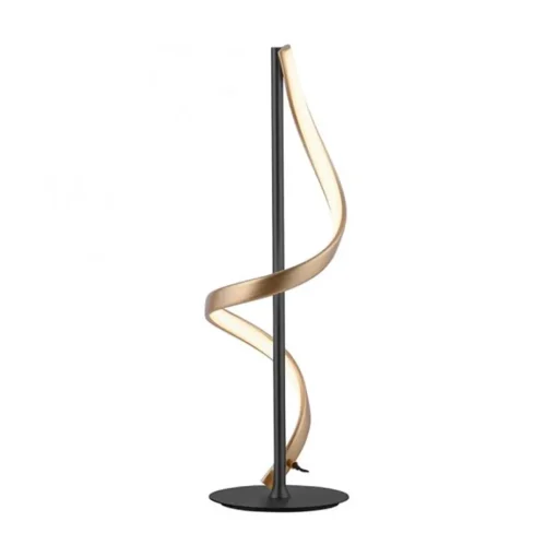 Tafellamp Q-Swing zwart/matgoud remote cct>Straluma Hot