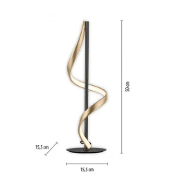 Tafellamp Q-Swing zwart/matgoud remote cct></noscript>Straluma Hot