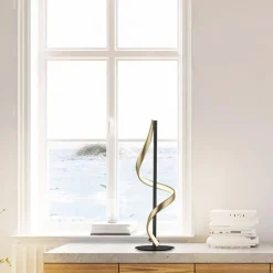 Tafellamp Q-Swing zwart/matgoud remote cct></noscript>Straluma Hot
