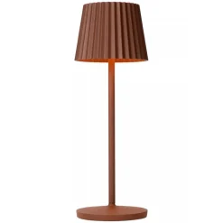 Tafellamp roest bruin oplaadbaar inclusief LED IP54>Straluma