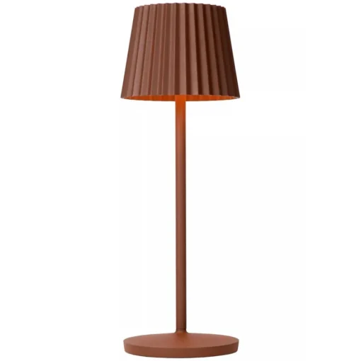 Tafellamp roest bruin oplaadbaar inclusief LED IP54>Straluma
